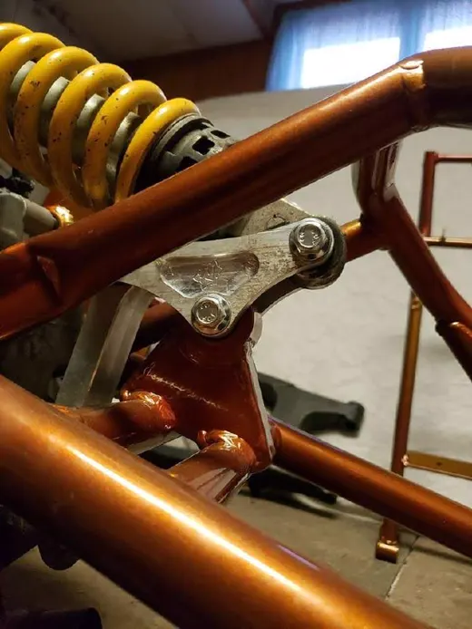 F4i Saggy Ass Fix link installed on a Honda CBR600F4i, photo 1