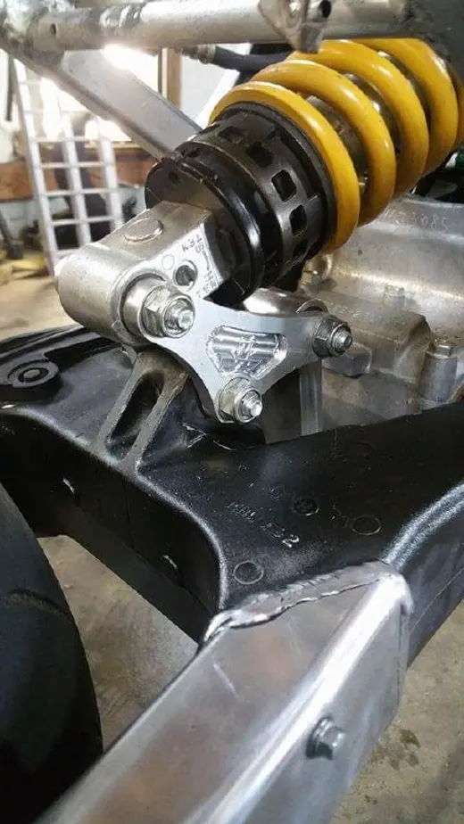 F4i Saggy Ass Fix link installed on a Honda CBR600F4i, photo 5