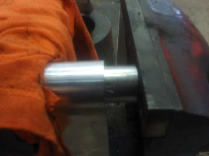 Pressing the bearing into the new link